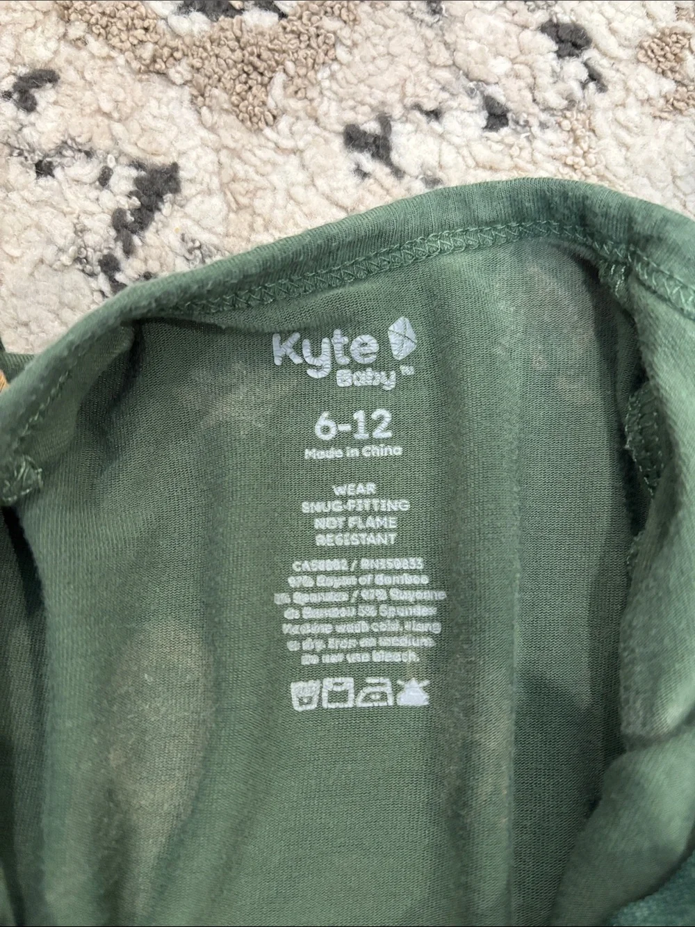 Kyte BABY Green Safari-Print Footed One-Piece